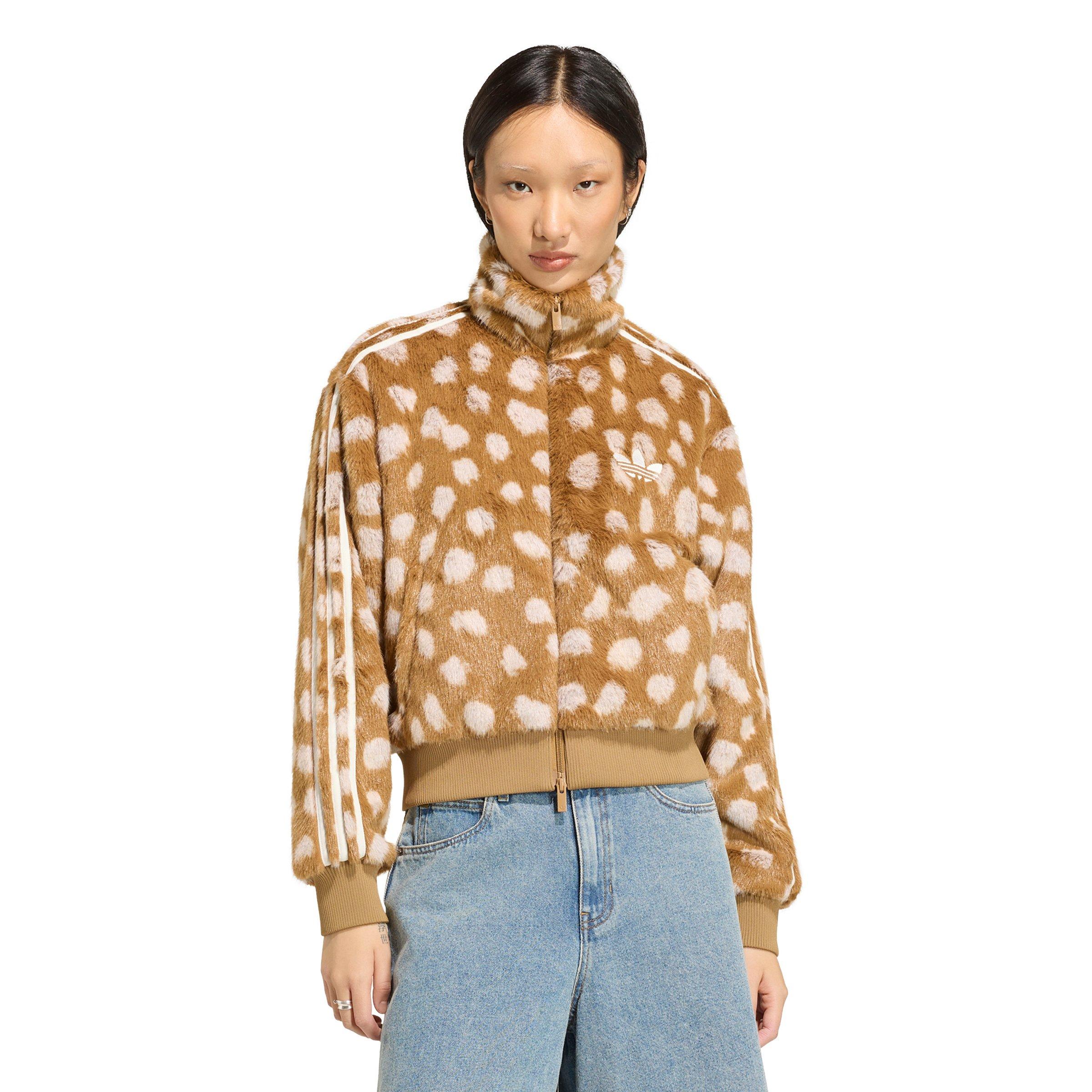 adidas Originals Women's Animal Print Firebird Jacket - Brown - BROWN